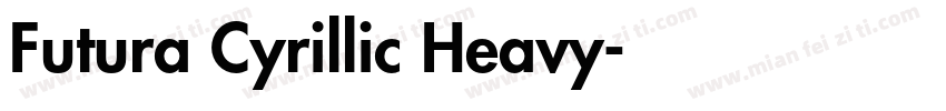 Futura Cyrillic Heavy字体转换
